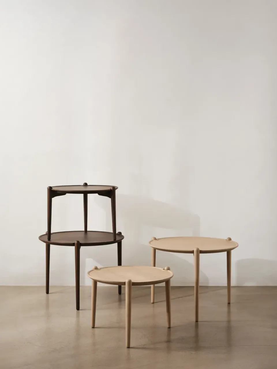 Coffee Tables^Design House Stockholm Aria coffee table, Dark oak, Ø60x37 cm Brown