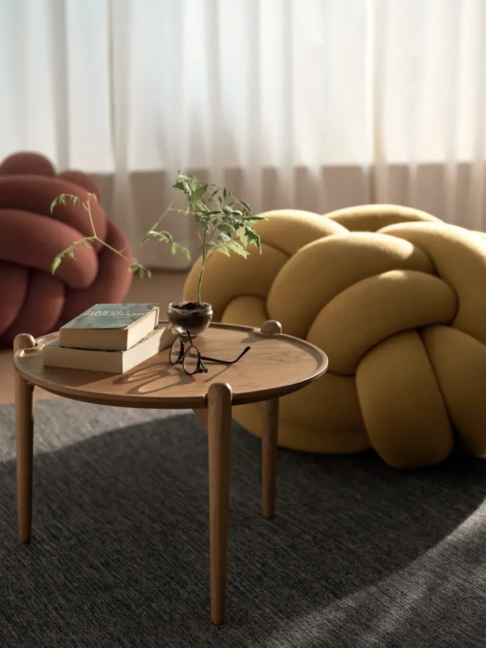 New Design House Stockholm Aria coffee table, Oak, Ø60x37 cm Brown