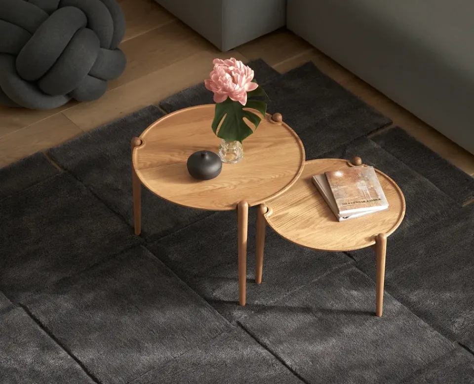 New Design House Stockholm Aria coffee table, Oak, Ø60x37 cm Brown