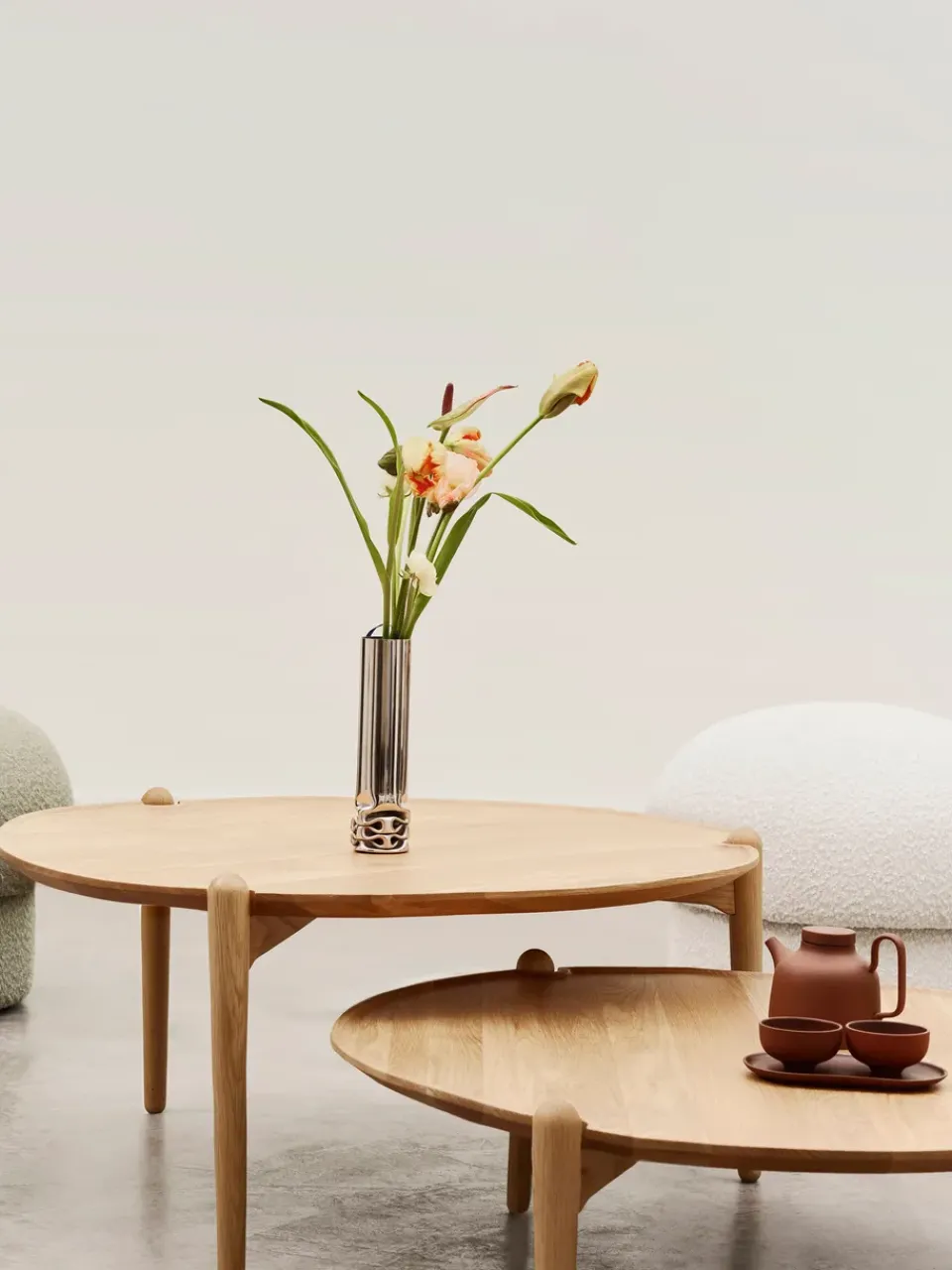 New Design House Stockholm Aria coffee table, Oak, Ø60x37 cm Brown