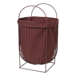 Online Broste Copenhagen Arild laundry basket, Puce Aubergine Red