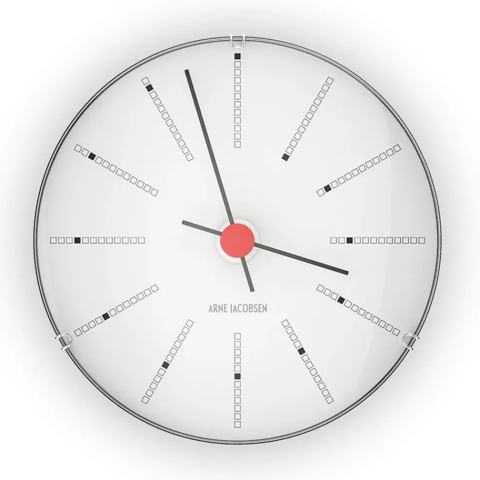 Hot Arne Jacobsen Clocks Arne Jacobsen Bankers wall clock, Ø 120 mm White