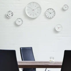 Hot Arne Jacobsen Clocks Arne Jacobsen Bankers wall clock, Ø 120 mm White