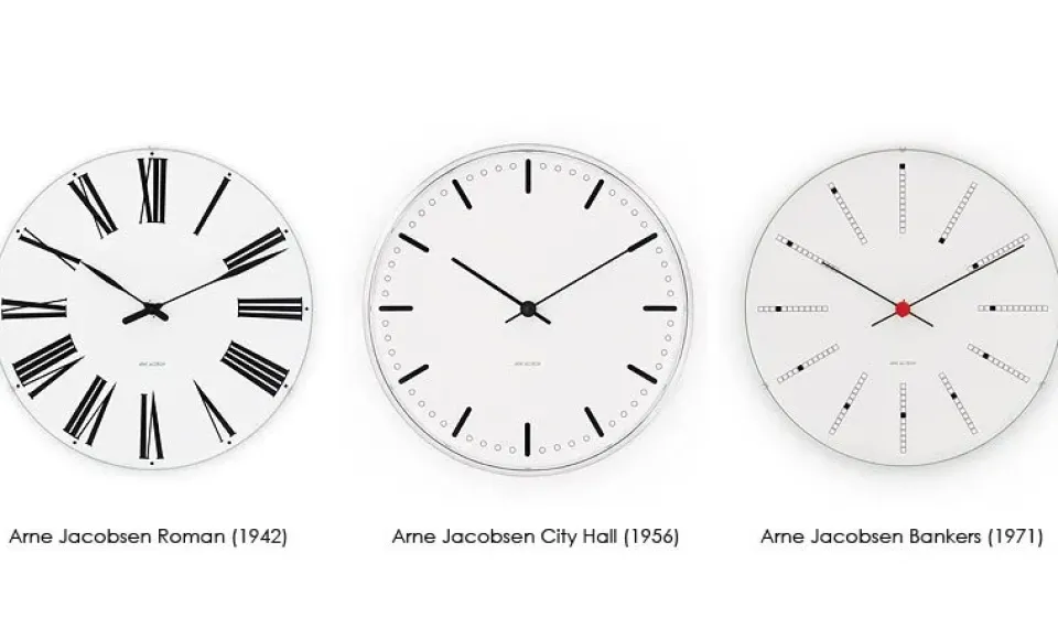 Wall Clocks^Arne Jacobsen Clocks Arne Jacobsen Bankers wall clock, Ø 480 mm White