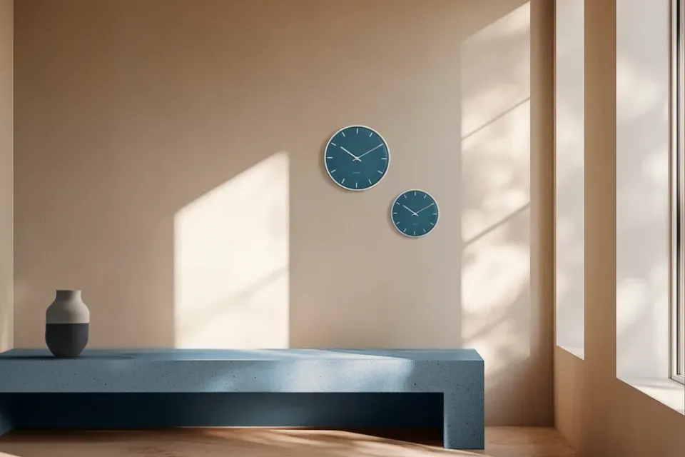 Arne Jacobsen Clocks Arne Jacobsen City Hall, , Ø29 cm Blue