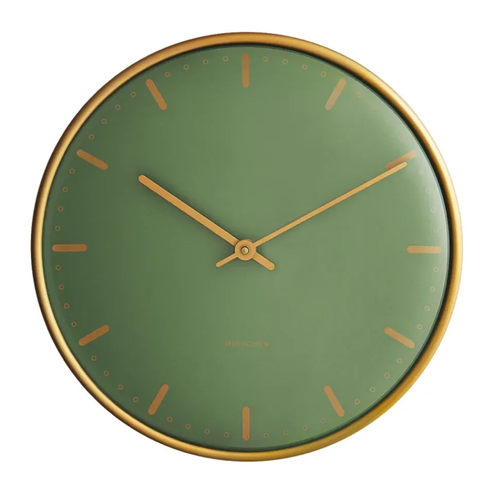 Clearance Arne Jacobsen Clocks Arne Jacobsen City Hall, , Ø21 cm Green