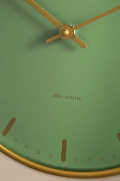 Clearance Arne Jacobsen Clocks Arne Jacobsen City Hall, , Ø21 cm Green