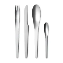 Best Georg Jensen Arne Jacobsen cutlery set, 24 pcs Silver-coloured