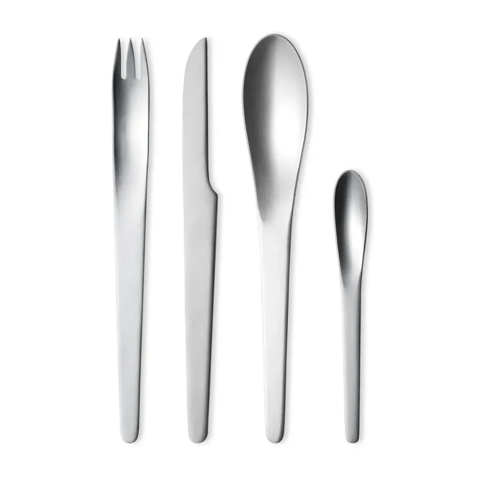 Georg Jensen Arne Jacobsen cutlery set, 16 pcs Silver-coloured