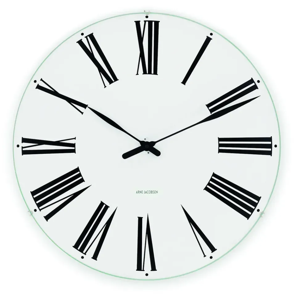 Wall Clocks^Arne Jacobsen Clocks Arne Jacobsen Roman wall clock, Ø 16 cm BlackWhite