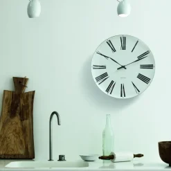 Discount Arne Jacobsen Clocks Arne Jacobsen Roman wall clock, Ø 48 cm BlackWhite