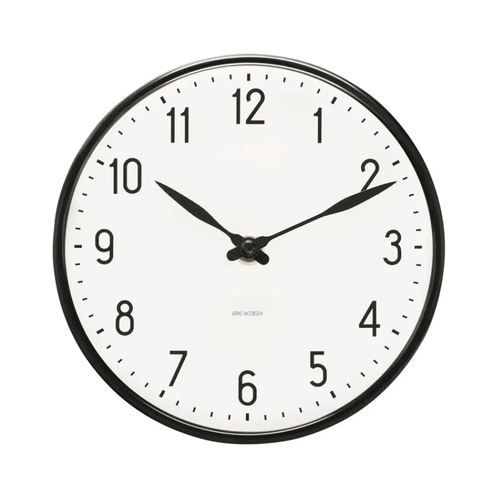Outlet Arne Jacobsen Clocks Arne Jacobsen Station wall clock, 16 cm Black