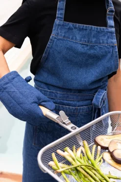 Aprons^Sagaform Aron denim apron 70x90 cm, Blue