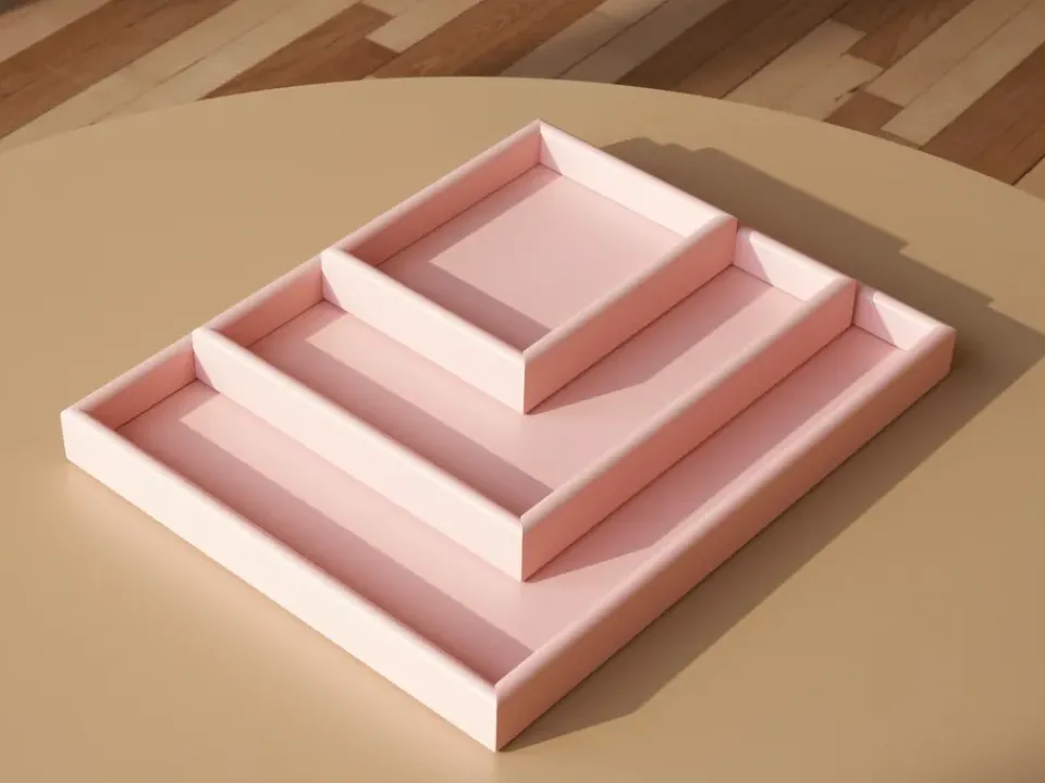 Clearance Montana Arrange tray small 17.3x21.4 cm, Ruby Pink