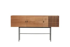 Outlet Woud Array side table, 180 cm, Walnut Brown