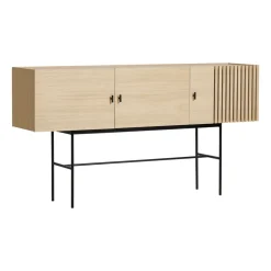 Dressers & Sideboards|Dressers & Sideboards^Woud Array side table, 180 cm, White pigmented oak BeigeBlack
