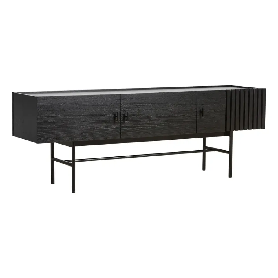 Online Woud Array side table, low, 150 cm, oak Black