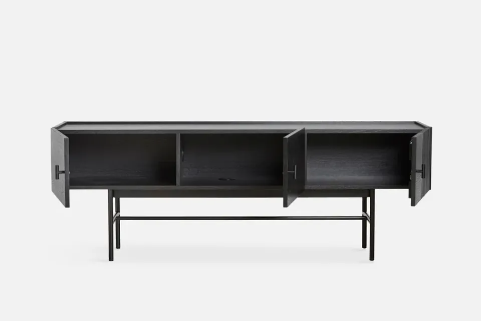 Online Woud Array side table, low, 150 cm, oak Black