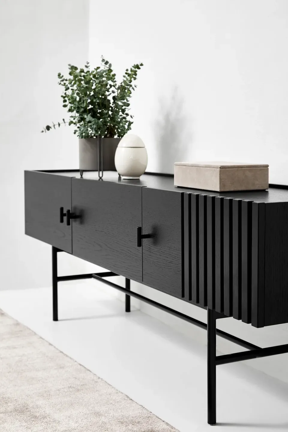 Online Woud Array side table, low, 150 cm, oak Black