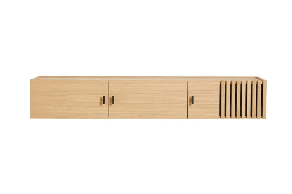 T.V & Media Units|T.V & Media Units^Woud Array sideboard wall-mounted, 150 cm, White pigmented oak BeigeBlack