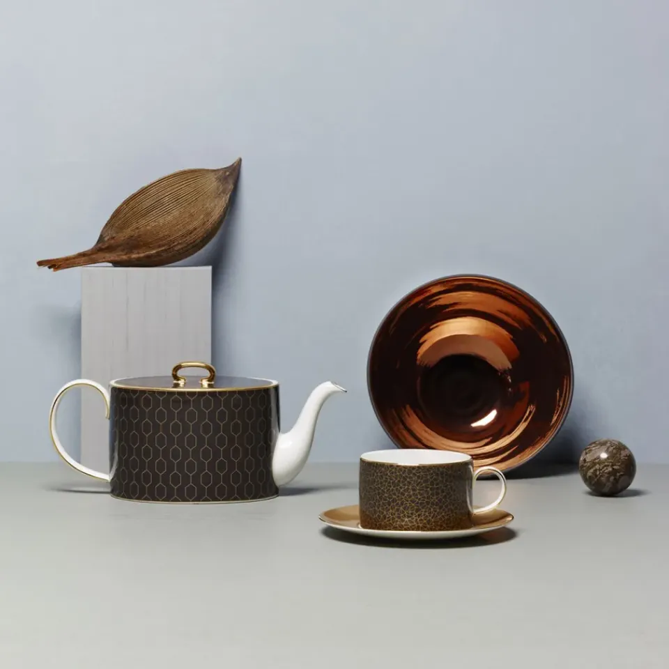 New Wedgwood Arris teapot, accent Black