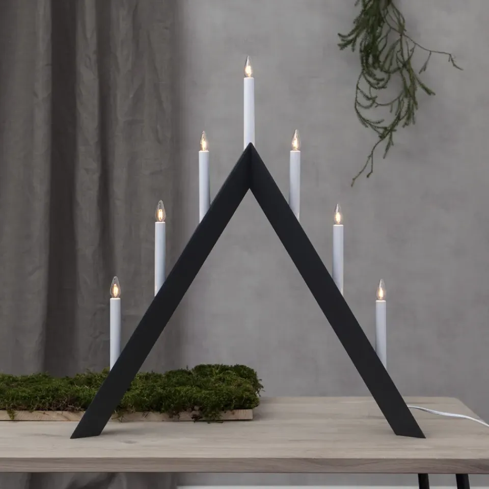 Outlet Star Trading Arrow advent candelabra 64.5 cm, Grey