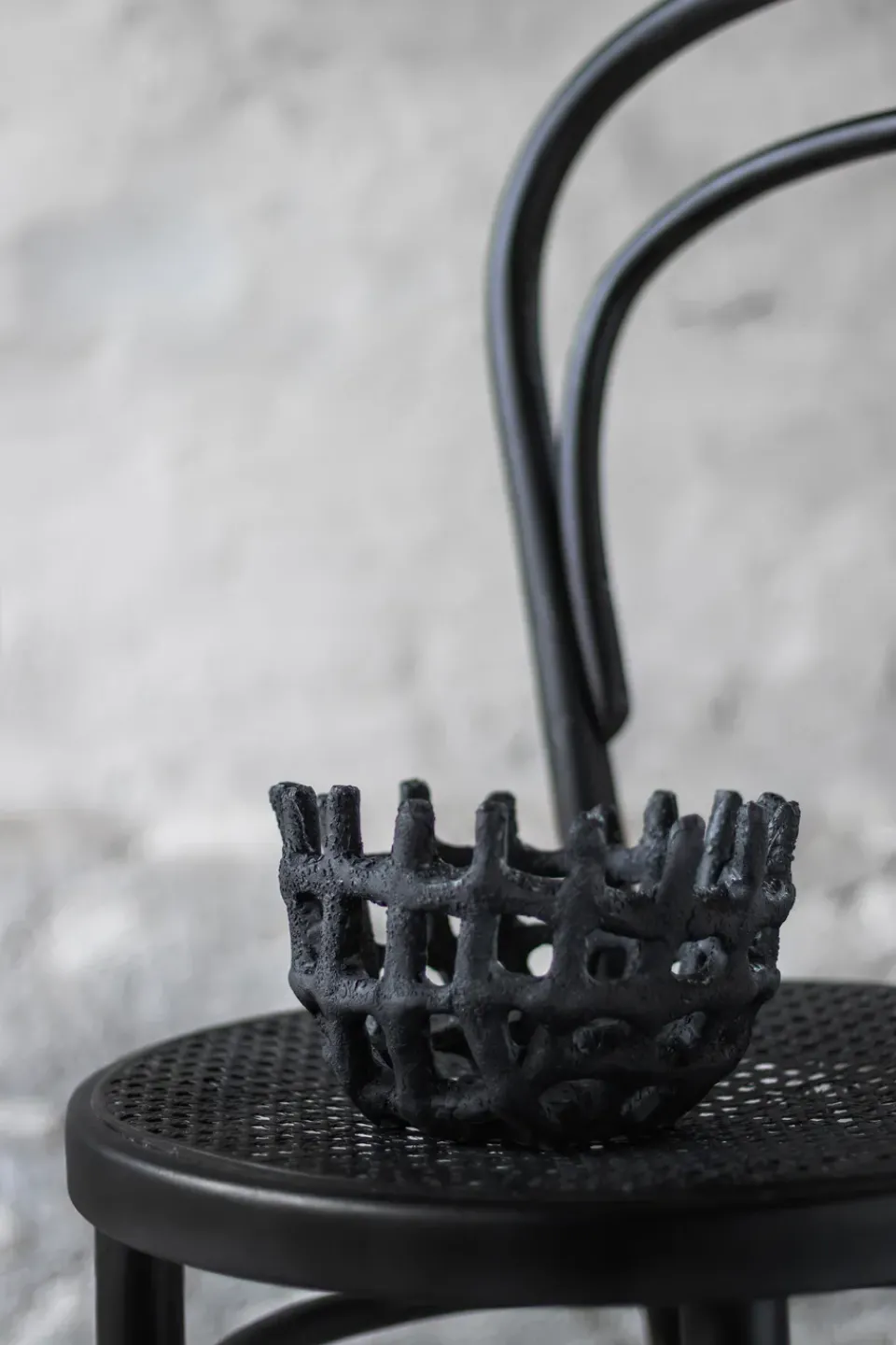 Decorative Bowls^Mette Ditmer Art Piece braided basket, Black