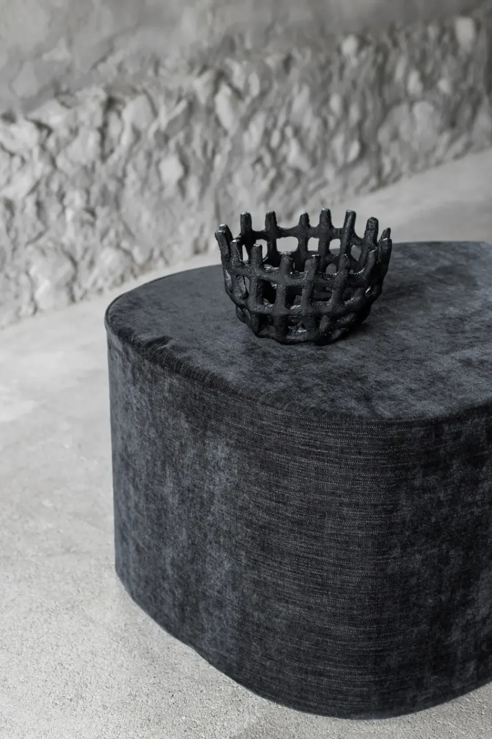Decorative Bowls^Mette Ditmer Art Piece braided basket, Black