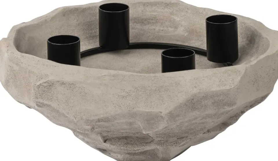 Candle Holders^Mette Ditmer Art Piece candle holder 23 cm, Kit BeigeGrey