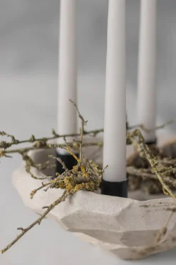 Candle Holders^Mette Ditmer Art Piece candle holder 23 cm, Kit BeigeGrey