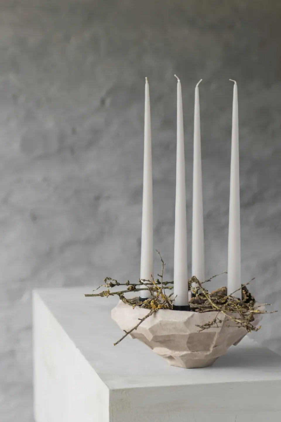 Candle Holders^Mette Ditmer Art Piece candle holder 23 cm, Kit BeigeGrey