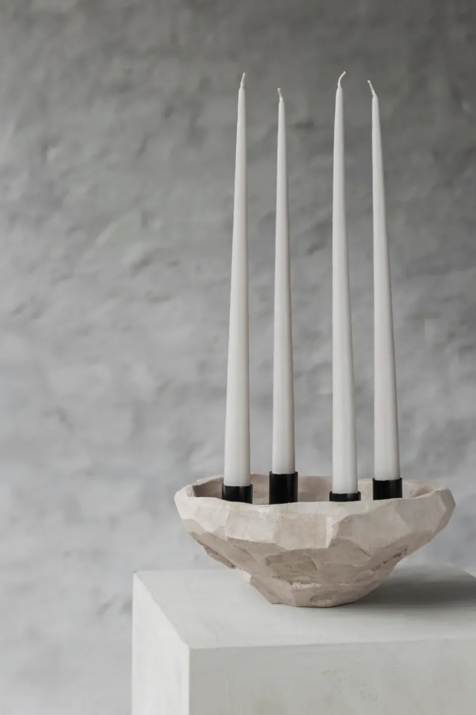Candle Holders^Mette Ditmer Art Piece candle holder 23 cm, Kit BeigeGrey