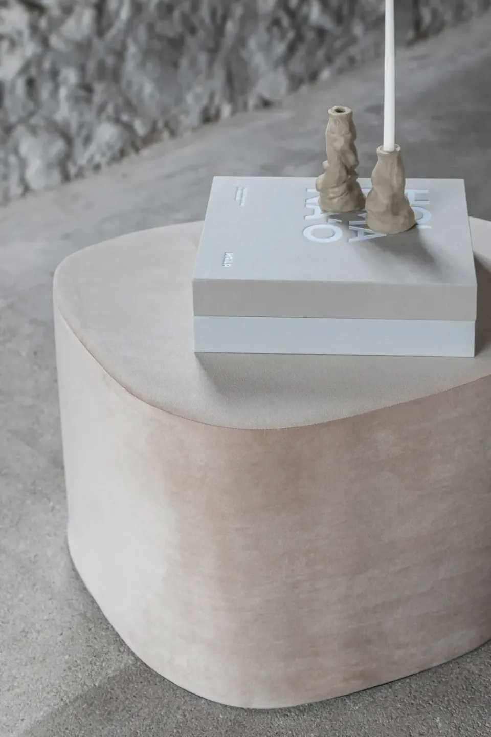 New Mette Ditmer Art Piece Liquid candlestick small, Sand Beige