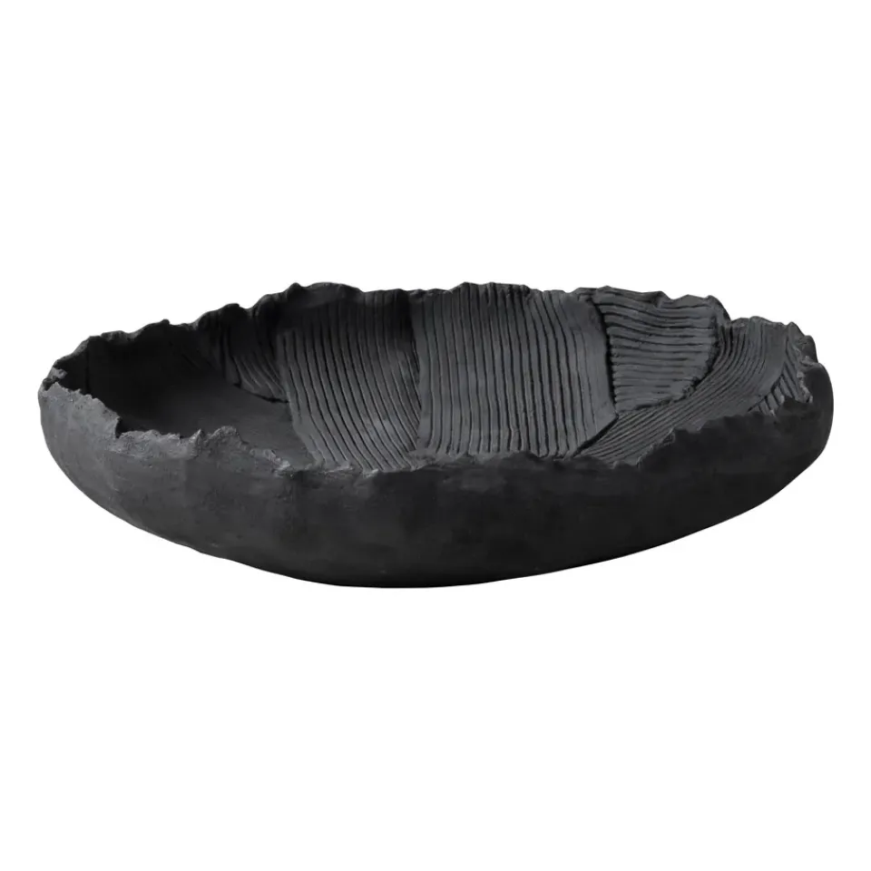 Decorative Bowls^Mette Ditmer Art piece patch bowl Ø35 cm, Black