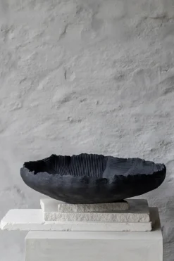 Decorative Bowls^Mette Ditmer Art piece patch bowl Ø35 cm, Black