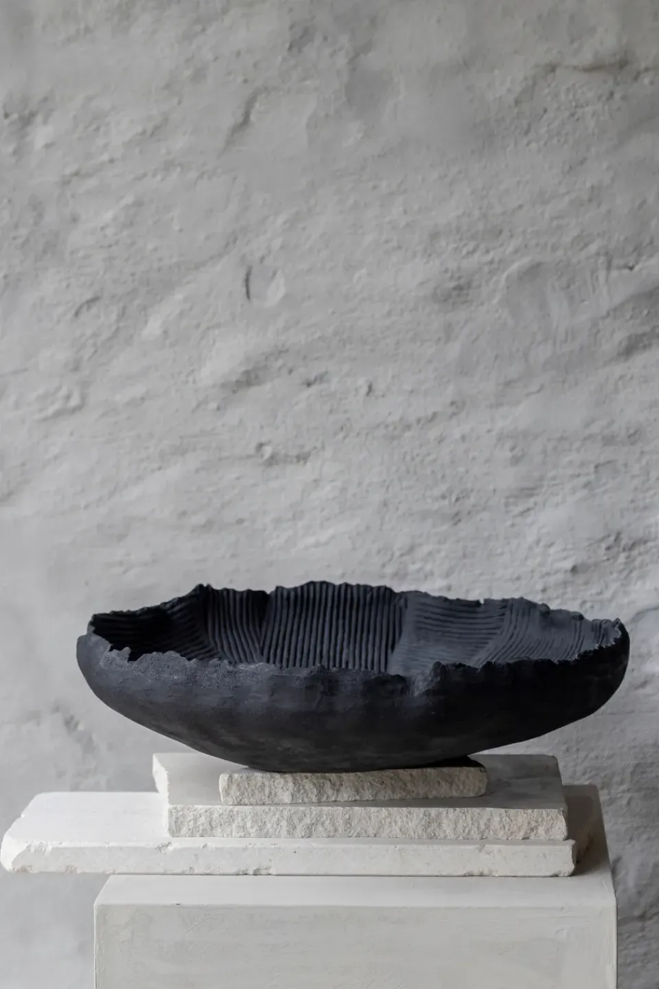 Decorative Bowls^Mette Ditmer Art piece patch bowl Ø35 cm, Black