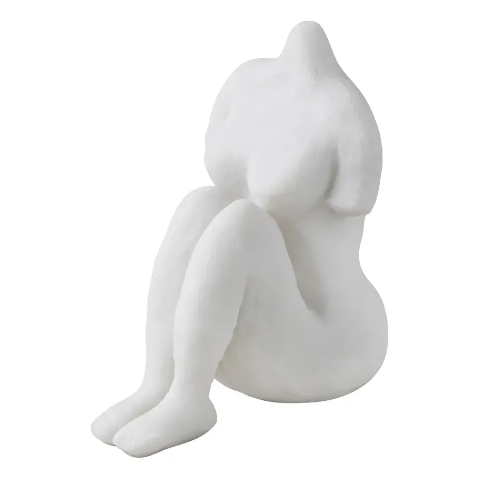 Sculptures & Porcelain Figurines^Mette Ditmer Art piece sitting woman 14 cm, Off- White