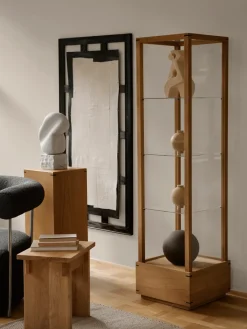 Stools^Kristina Dam Studio Artisan stool 30x40 cm, Warm lacquered oak Beige