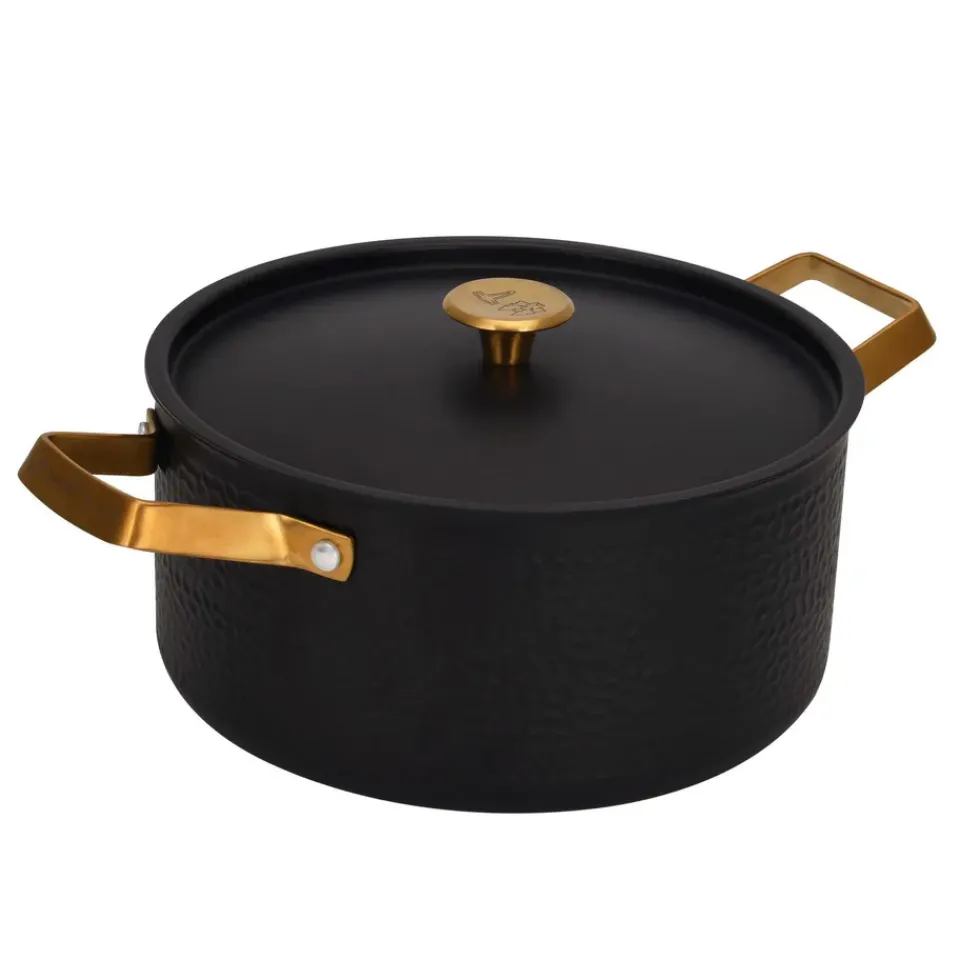 Vargen & Thor Arvet hammered casserole with lid, Mio. 4 L Black