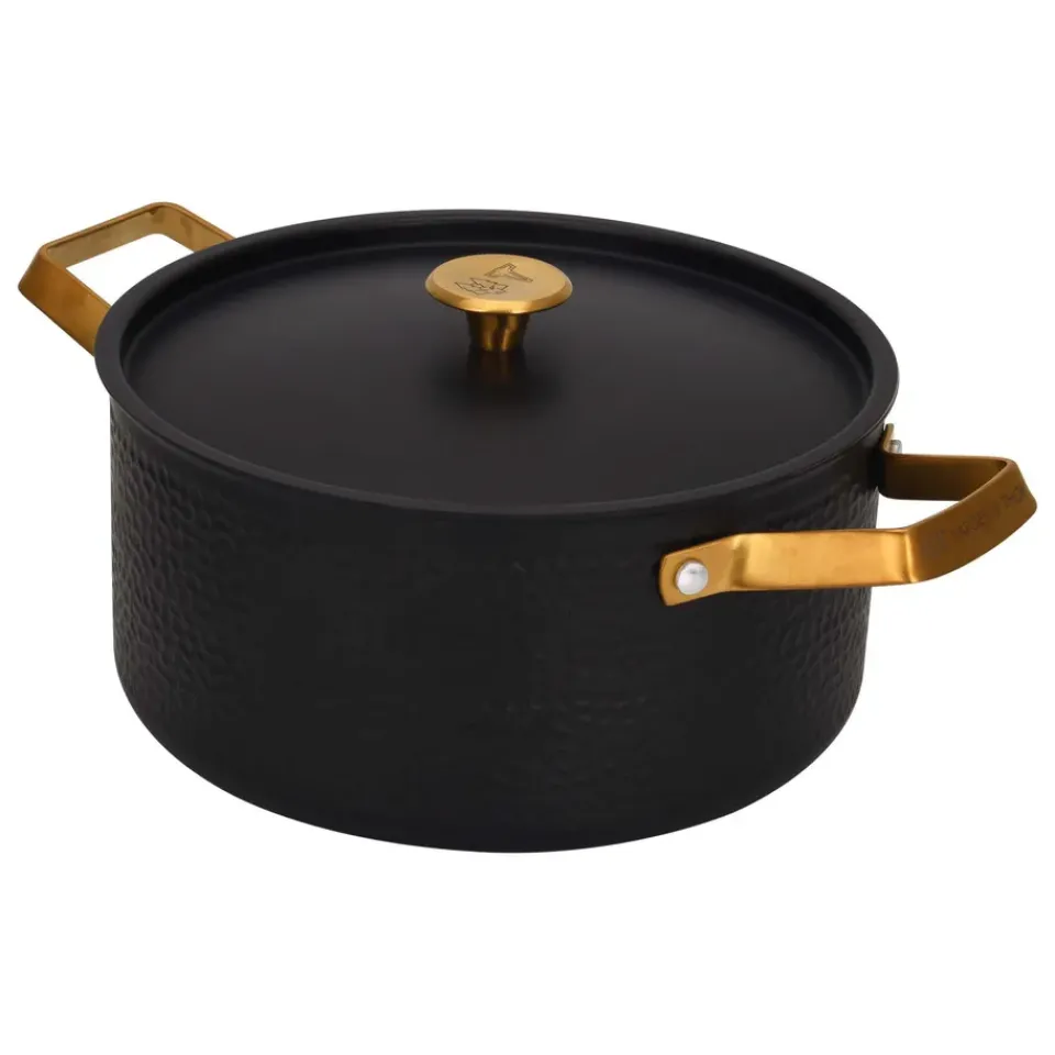 Vargen & Thor Arvet hammered casserole with lid, Mio. 4 L Black
