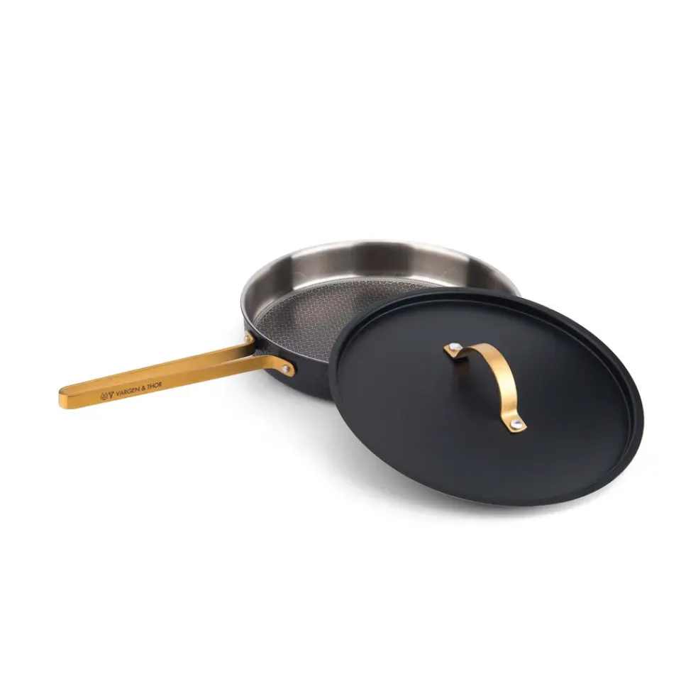 Best Vargen & Thor Arvet hammered sauce pan with lid, Modell X2. Ø28 cm Black
