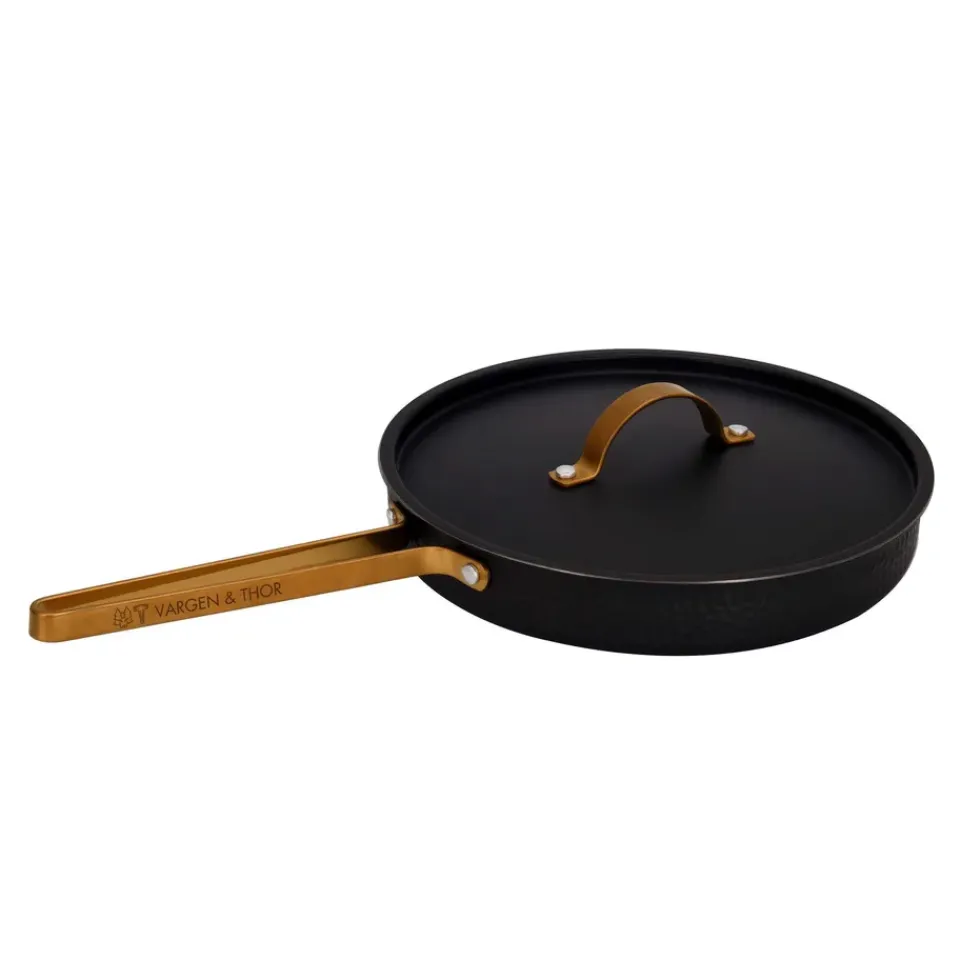 Best Vargen & Thor Arvet hammered sauce pan with lid, Modell X2. Ø28 cm Black