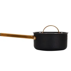Saucepans^Vargen & Thor Arvet hammered saucepan with lid, Viggo. 1 L Black