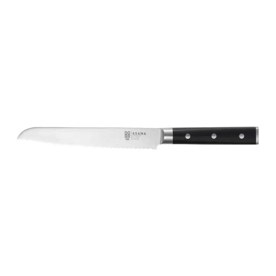 Bread Knives^Dorre Asama bread knife 20 cm, Stainless steel BlackSilver-coloured
