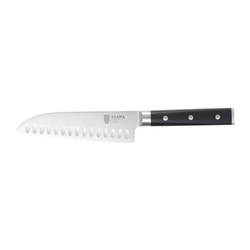 Santoku Knives^Dorre Asama santoku chef's knife 18 cm, Stainless steel BlackSilver-coloured