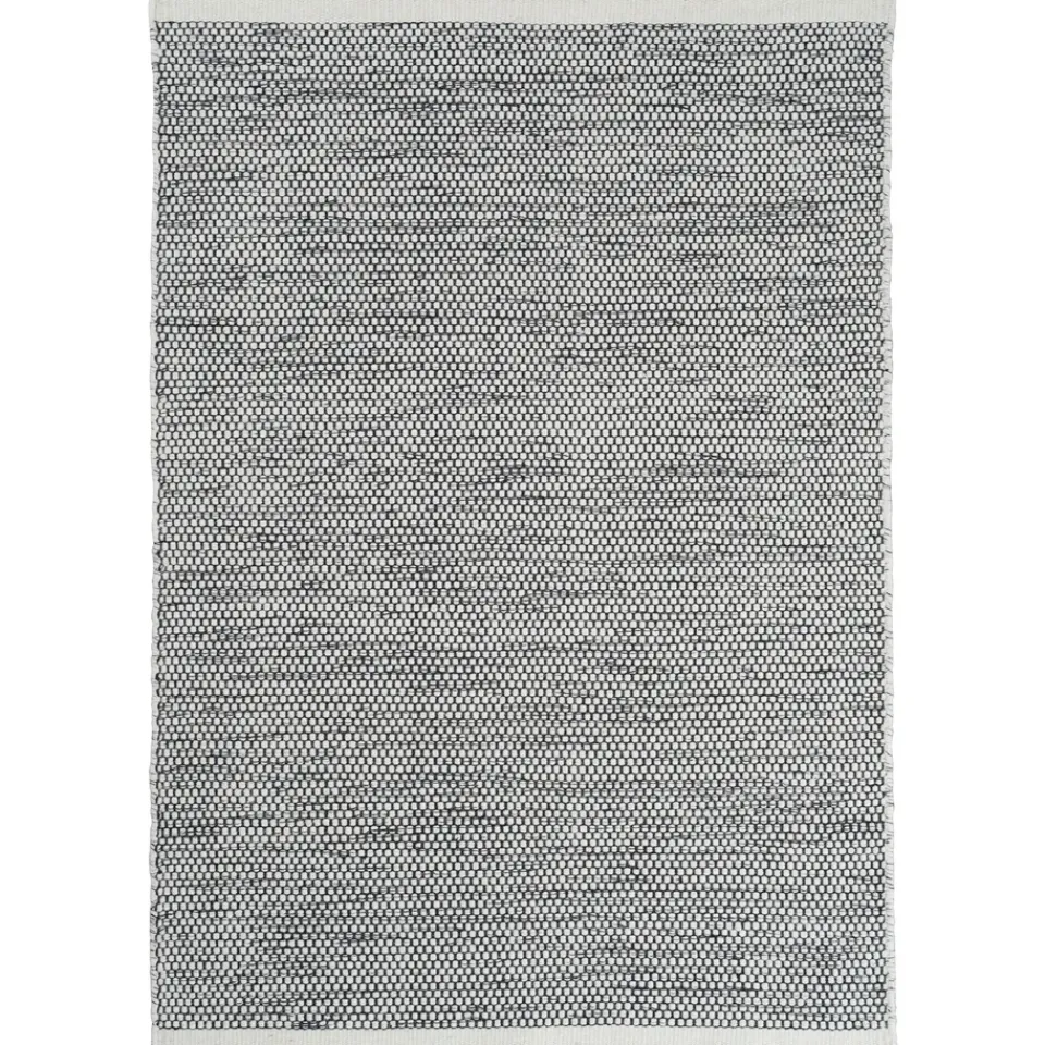 Woven Cotton Rugs|Wool Rugs^Linie Design Asko rug 140x200 cm, Mixed Black