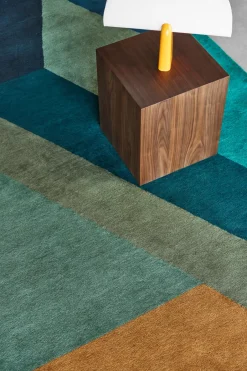 Wool Rugs^NJRD ASPEKT wool rug Pavilion Petroleum, 170x240 cm Green