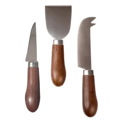 Hot Sagaform Astrid cheese knife set 3-pack, Brown-silver BrownSilver-coloured