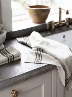 Clearance Tell Me More Astrid kitchen towel 50x70 cm, Olive Beige