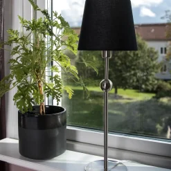 Online Globen Lighting Astrid lamp base, brushed chrome Silver-coloured